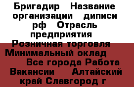 Бригадир › Название организации ­ диписи.рф › Отрасль предприятия ­ Розничная торговля › Минимальный оклад ­ 35 000 - Все города Работа » Вакансии   . Алтайский край,Славгород г.